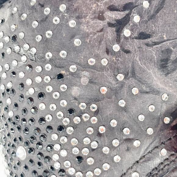 Old Gringo Gray Celina Crystal Studded Knee High Western Cowgirl Boot size 7 - Picture 13 of 14